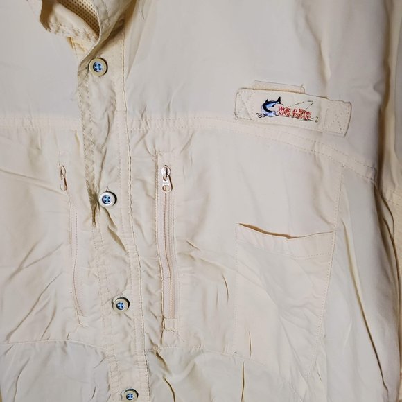 World Wide Sportsman Vented Fishing Shirt Mens Yellow Short Sleeve, 2X - Picture 2 of 6